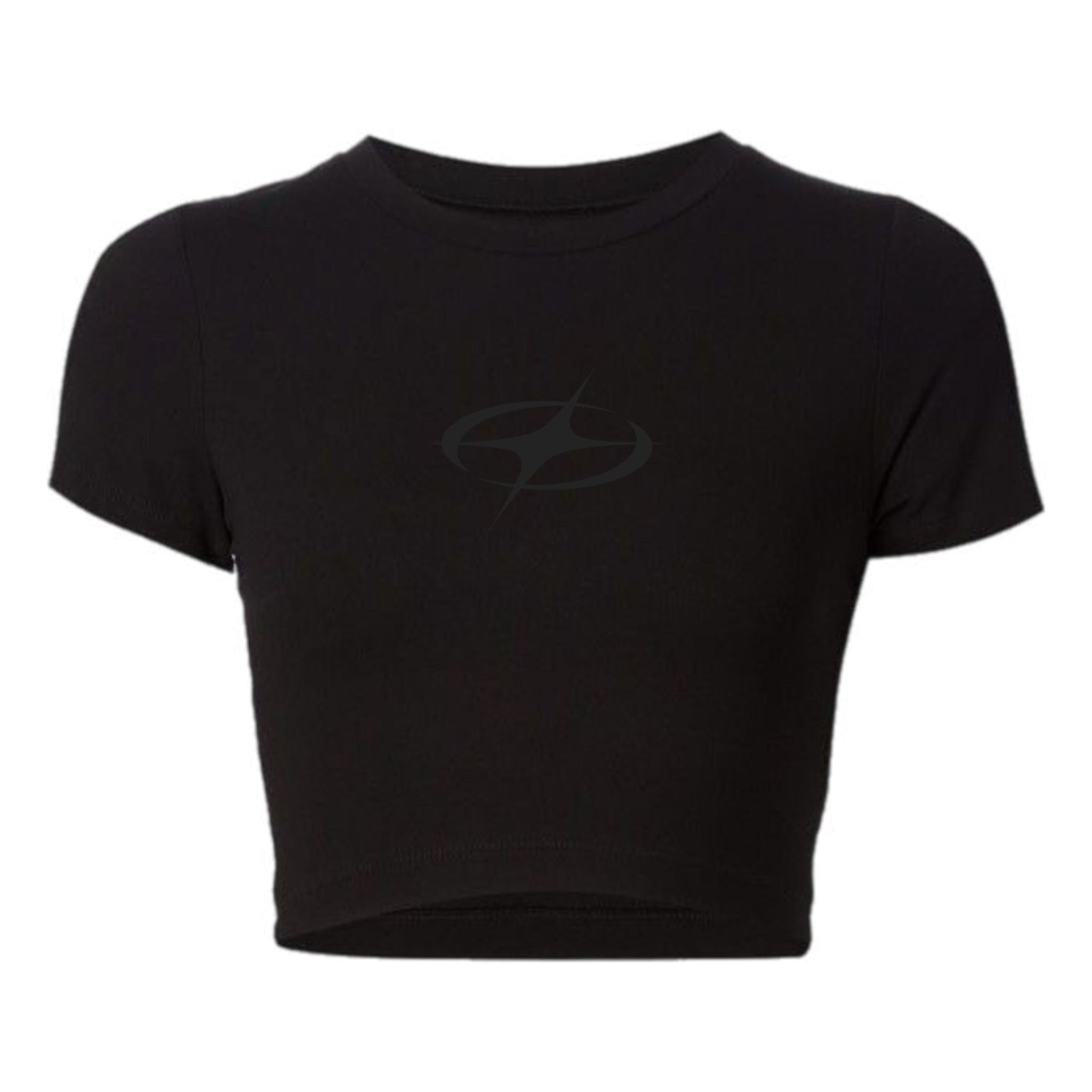 REBORN BLACK CROP TOP
